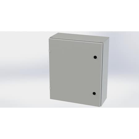 Saginaw Control & Engineering 1/4 Turn Latch Electrical Enclosures, 24 in H, 8 in D, 20 in W, NEMA 3R, 4, 12, 13, Carbon Steel SCE-24EL2008LPLG